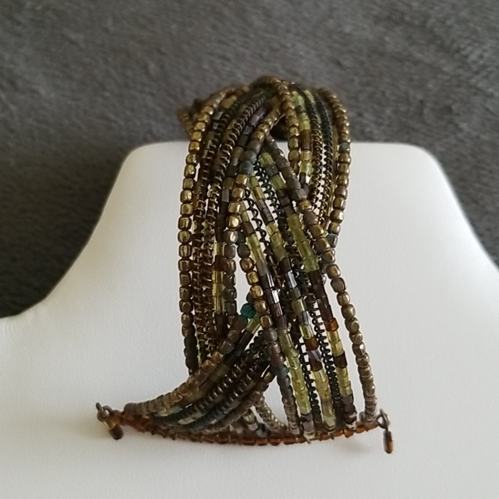 Multicolored Beaded Cuff - Picture 9 of 9
